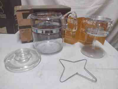 Vintage NOS Pyrex 7759 9-cup Flameware Glass Coffee Maker percolator In BOX