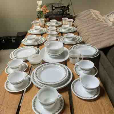 Vintage Pyrex Corelle 65 Pc Crazy Daisy Spring Blossom Dish Set - Plates + Bowls