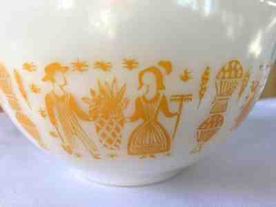 Set 4 Vintage Pyrex Mixing Bowl Cinderella Pumpkin Orange Amish Butterprint