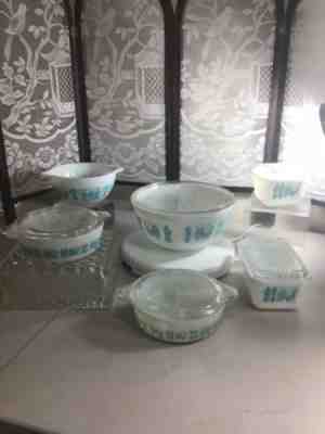 Vintage Pyrex Amish Butterprint 11 pcs mix LOT Rare 403 0502 471 441