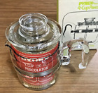 NEW Vintage Pyrex Clear Glass Flameware Percolator Coffee Pot Maker 7754 4 cup