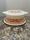 Rare HTF Pyrex Penn Dutch Friendship Promo 475 Casserole With Lid & Underplate