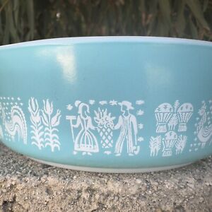 LADY ON THE LEFT ~ ULTRA RARE ~ PYREX DISH 471 BUTTERPRINT CASSEROLE BOWL DISH