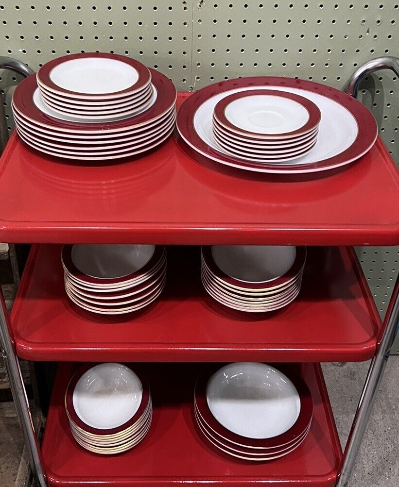 VINTAGE PYREX Dining Set Royal Burgundy