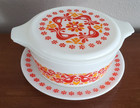 Vintage Pyrex Penn Dutch Friendship Promo 475 Casserole, Lid & Underplate