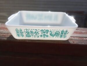 SUPER RARE FLAWLESS  LADY ON LEFT PYREX Butterprint 503 Refrigerator Dish MINT