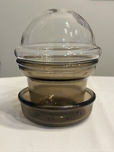 Vintage Pyrex Corning Ware PH-5 Plant Helper Glass Terrarium 6” Dome Pot