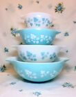 Pyrex JAJ Duck Egg Blue Gooseberry Complete 4pc Cinderella Bowl Set