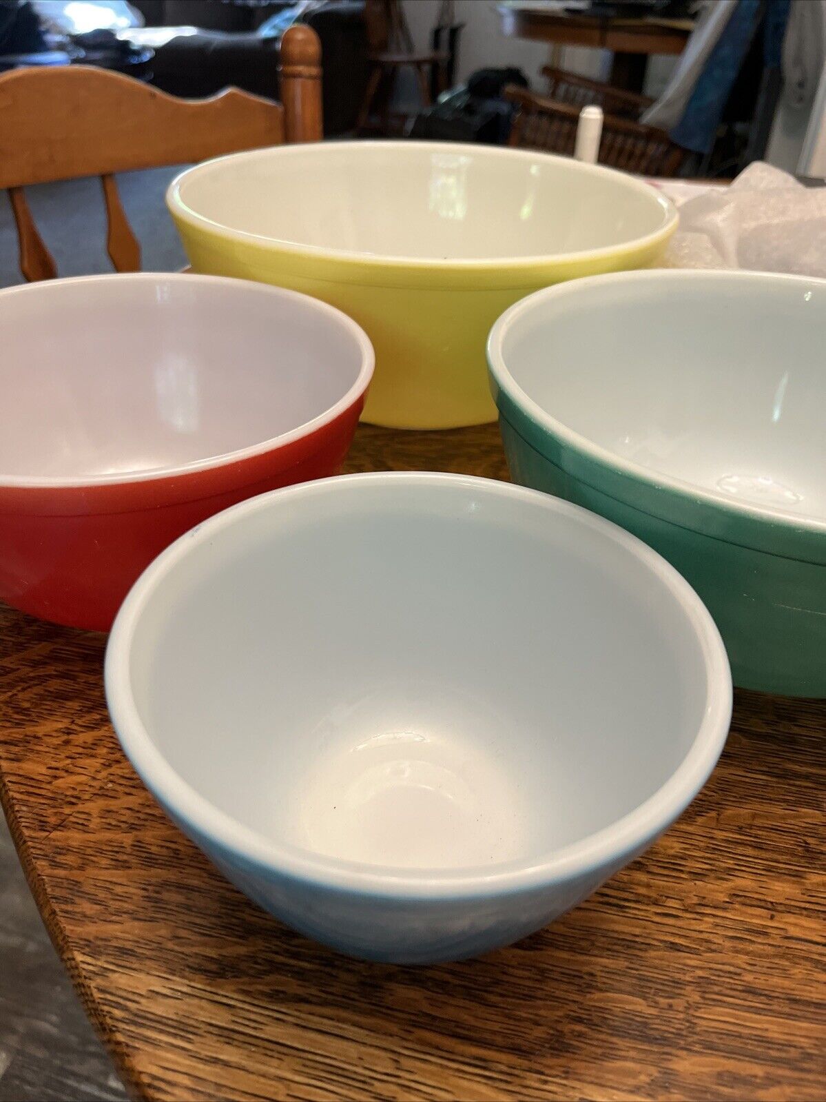 Pyrex Vintage Mixing Bowls Primary Colors 401 402 403 404