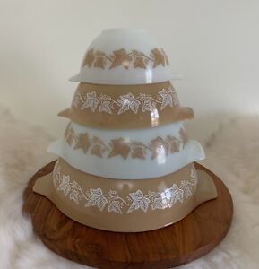 Vintage Pyrex Sandalwood Cinderella Full Set (441, 442, 443, 444)