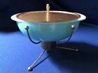Vintage Pyrex UFO Atomic Sputnik Turquoise 024 Casserole Bowl w Lid & Warmer
