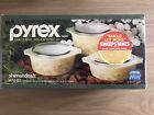 Vtg Pyrex Shenandoah 3-Piece  Bake Serve Store Set Shenandoah 470-80