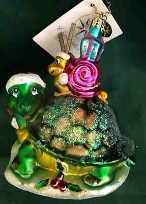 CHRISTOPHER RADKO 2002 ORNAMENT - TURTLE EXPRESS