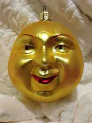 Christopher Radko Cheerful Sun Blown Glass Christmas Ornament 3.5