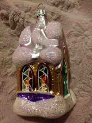 95-913-0 Christopher Radko Midnight Mass Blwn Glass Christmas Ornament 4 3/4