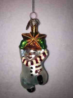 Christopher Radko Swinging in newest the Rain Snowman Christmas Ornament 1020210 w/box