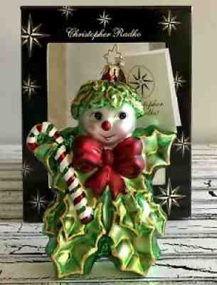 RADKO SNOWMAN HOLLY 5 inches 2004 cheapest retired w/Tags glass blown ornament