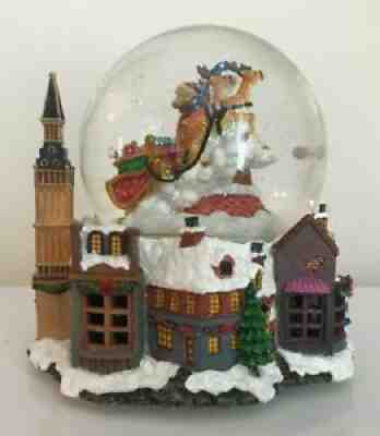 Retired Limited Ed. Christopher Radko Rooftops of London Snow Globe w/Box Gift