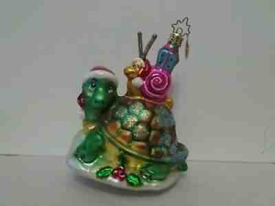 Christopher Radko TURTLE EXPRESS GEM Ornament Snail RARE HTF 1010616 RETIRED