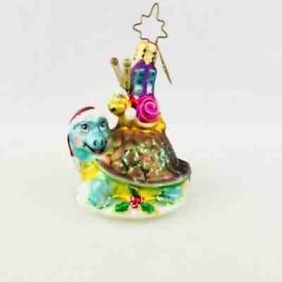 Christopher Radko TURTLE EXPRESS GEM Ornament Snail RARE HTF 1010616 RETIRED