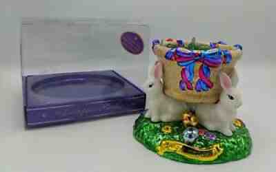 Christopher Radko by Galerie Candy Dish Bunny Trio Easter 2004