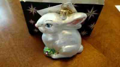 CHRISTOPHER RADKO BUNNY BOY ORNAMENT NEW WITH TAG BOX