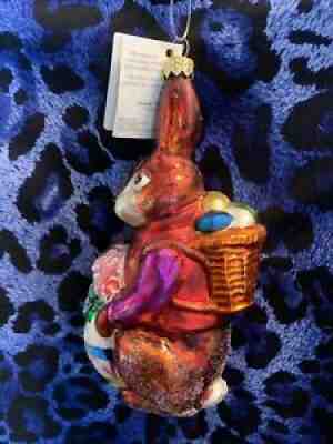 RADKO ROY RABBIT Bunny 7.5" 1997 Easter Ornament 97-240-0 MINT NWT