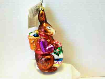Christopher Radko "Roy Rabbit" Spring Easter Ornament Eggs on Back Front 97240-0