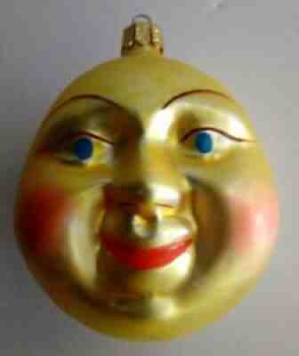 Christopher Radko Cheerful Sun ~ Smiling Sun Glass Christmas Tree Ornament GC