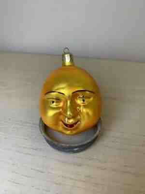 Christopher Radko Cheerful Sun ~ Smiling Sun Glass Christmas Tree Ornament