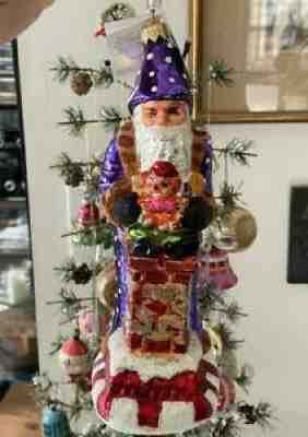 1997 Christopher Radko "Rooftops of London" Santa Christmas Ornament 97-233-0