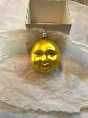 1990 CHRISTOPHER RADKO ORNAMENT SMILING CHEERFUL SUN HARD TO FINDâ??HAS FLAW