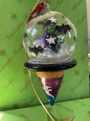 Radko ** I Scream Cone ** Witch glass dome Halloween Christmas ornament