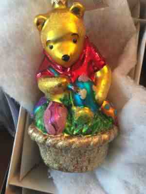 Christopher Radko Glass Blown retailer Winnie the Pooh Valentine Ornament - disney