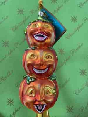 Radko ** Jolly Jack Stacker **Â  Vintage Jack-o'-lantern Halloween glass Ornament