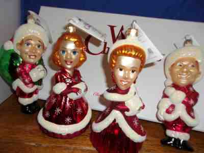 RARE Radko White Christmas Movie Ornaments Box Set. Bing Rosemary Danny Vera