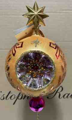 Christopher Radko ICE BALL BEAUTY GOLD REFLECTOR ORNAMENT