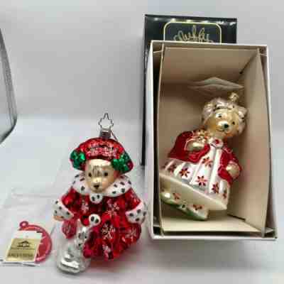 Vintage Christopher Radko Poinsettia Elegance 1996 Ornament boxed selling Estate Ball