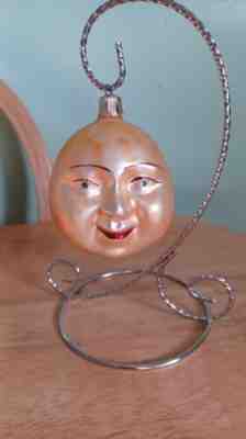 Vintage 1989 Christopher Radko Smiling Sun Cheerful Sun Face Ornament RARE