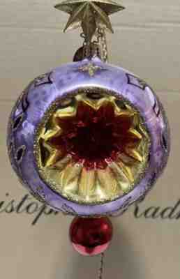 Christopher Radko ICE BALL BEAUTY PURPLE REFLECTOR ORNAMENT