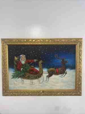 Christopher Radko 1996 Star Lit Journey 190 of 500 framed Oil Painting Christmas