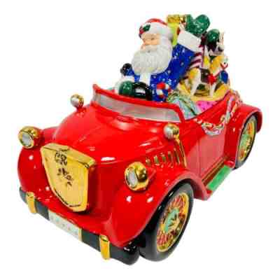 Christopher Radko Jolly Jalopy Santa Red Car Centerpiece Cookie Jar VINTAGE RARE