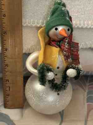 VINTAGE CHRISTOPHER RADKO Green Hat FROSTY SNOWMAN 6