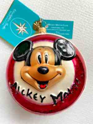 Christopher Radko, DISNEY, MICKEY MOUSE CLUB 1995 2-SIDED DISC, LIMITED EDITION