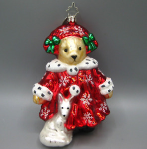 Christopher Radko 2004 Muffy VanderBear Snow Queen Glass Bear Ornament