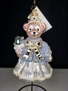 Christopher Radko Muffy Snowflake Vanderbear Christmas Ornament  6”