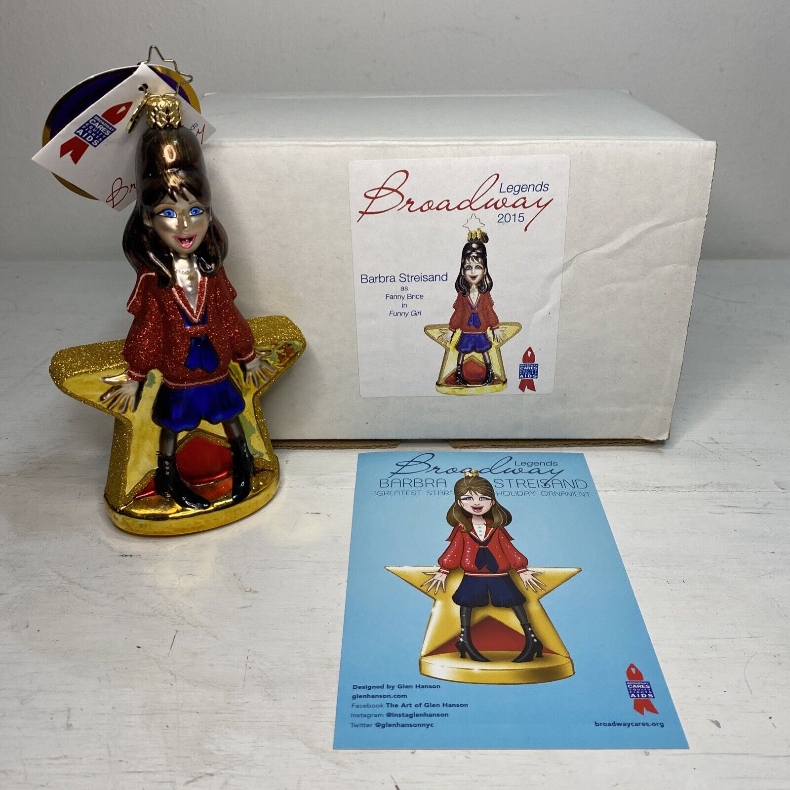 Christopher Radko Broadway Legends BARBRA STREISAND Greatest Star Ornament 2015