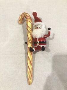 Christopher Radko? SANTY CANES, Yellow 96-022-0 Italian CandyCane Santa 8.5 Inch