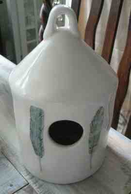 Online Rae dunn feather birdhouse very rare collectable