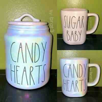 Rae Dunn Iridescent outlets BE MINE & CANDY HEARTS Canisters